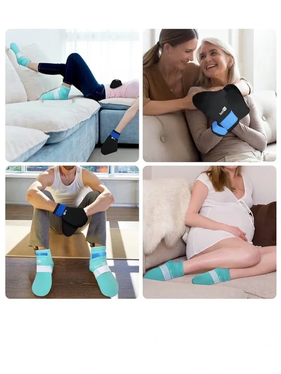 Blue SuzziPad Cold Socks🧦& Hand Ice🧊Pack Cooling Gloves🧤S/M - Picture 8 of 9